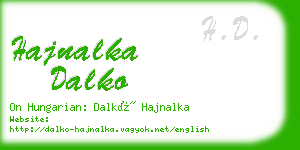 hajnalka dalko business card